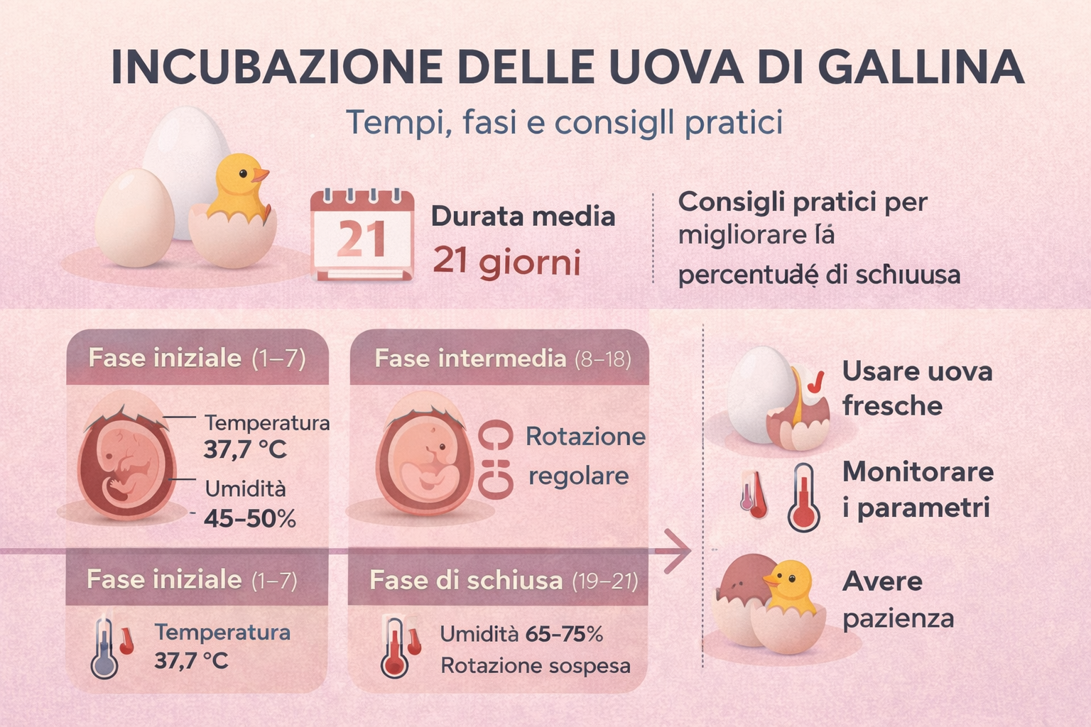 Incubazione delle uova di gallina: tempi, fasi e consigli pratici - SD Incubatrici 