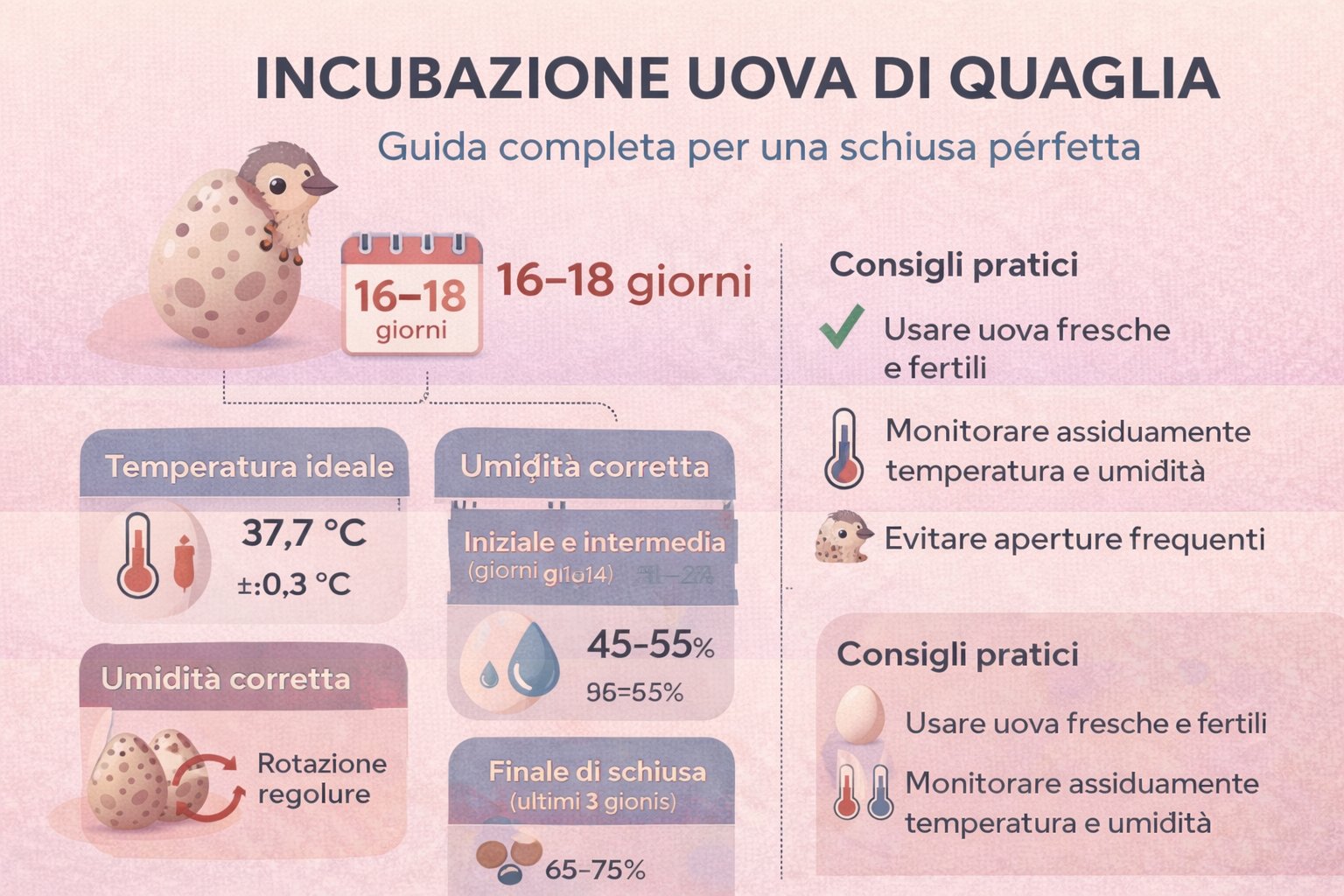 Incubazione uova di quaglia: guida completa per una schiusa perfetta - SD Incubatrici 