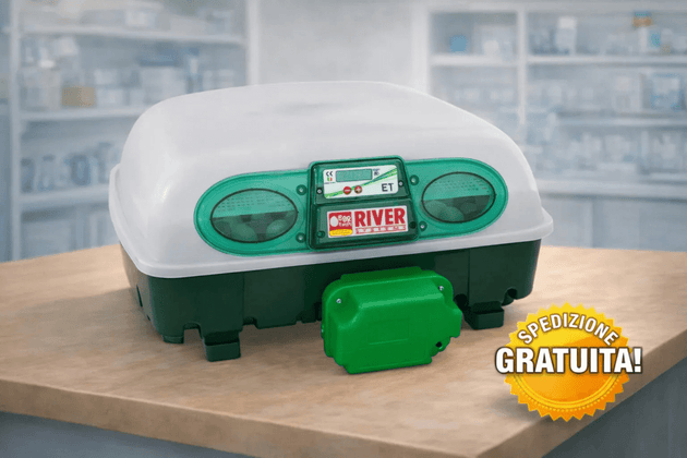 Incubatrice Digitale River Systems ET 24 con Girauova Automatico OVOMATIC - SD Incubatrici