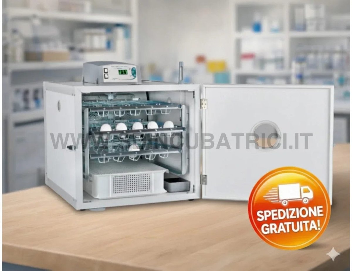 Incubatrice Fiem MG 100/150 S+H Family con Girauova Automatico - Setter + Hatcher - SD Incubatrici 