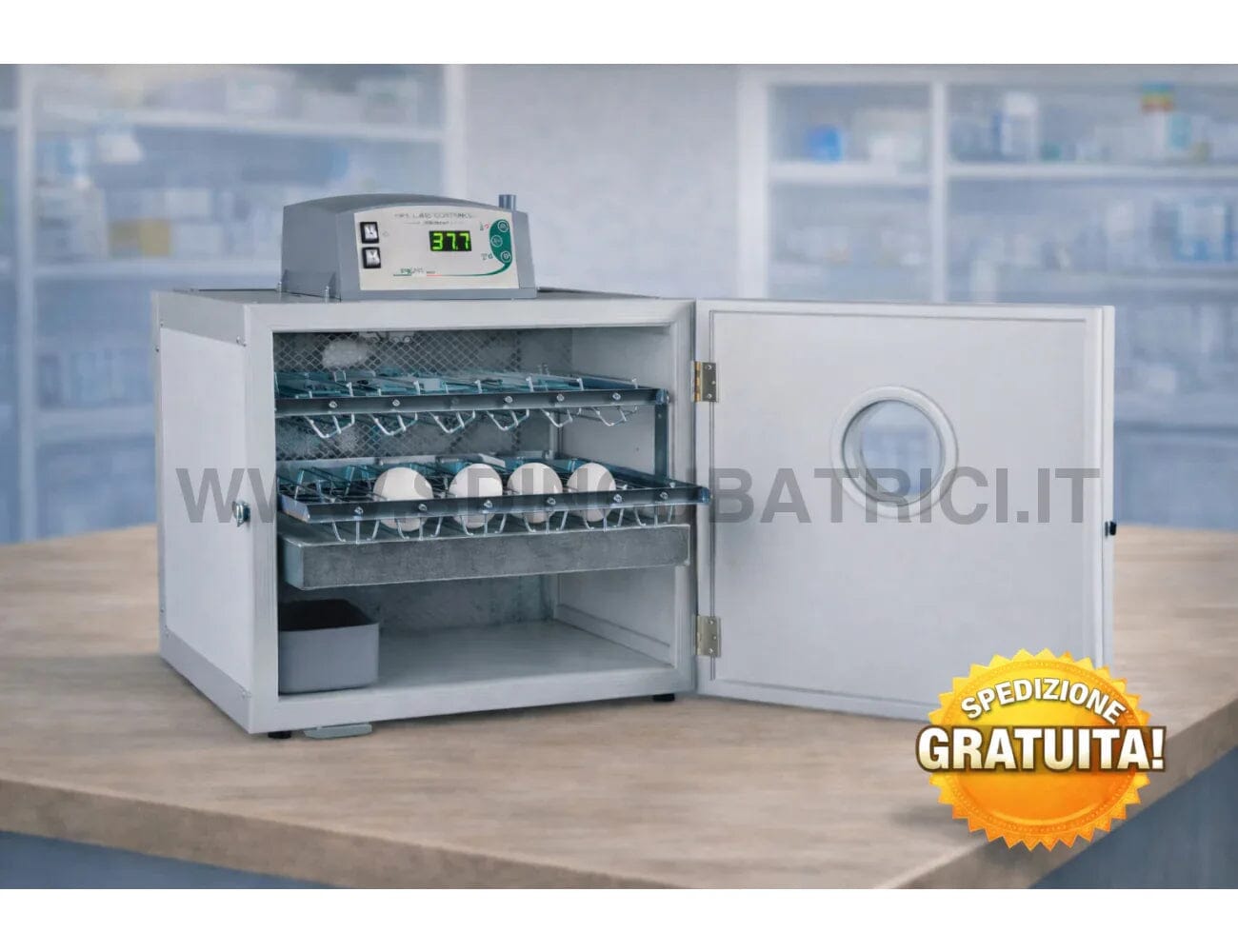 Incubatrice Fiem MG 70/100 S+H Family con Girauova Automatico - Setter + Hatcher - SD Incubatrici 