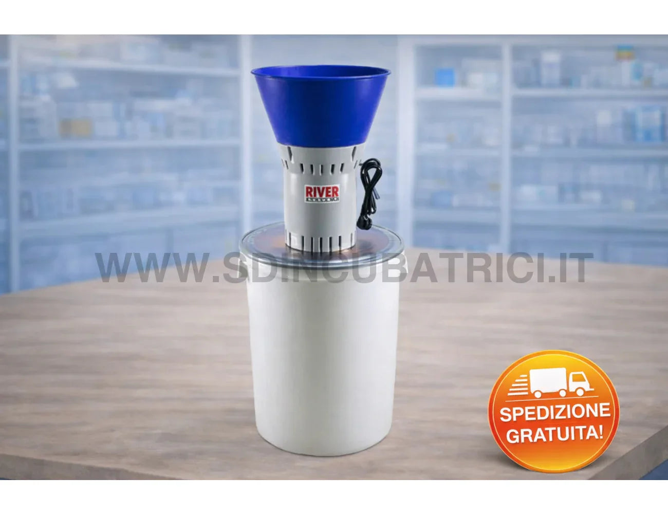 Mulino Elettrico per Cereali MISTRAL da 50L - Macinazione Professionale Mangimi - SD Incubatrici 